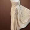 Half Silk Jamdani Beige TJ-42