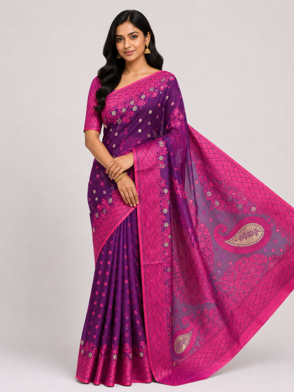 Tencel Jamdani Deep Purple (Jaam) TLJ-38