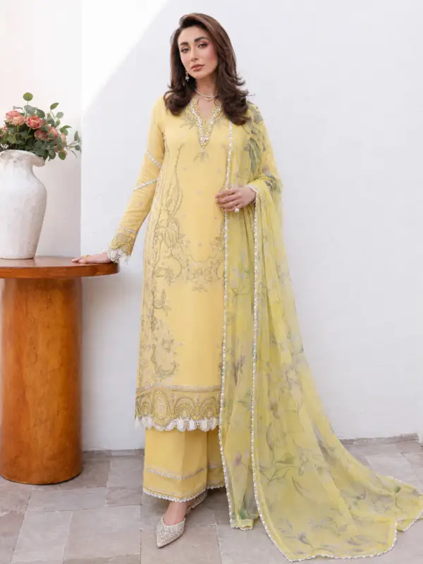 Floral Reverie by Roheenaz Yellow FR- 224