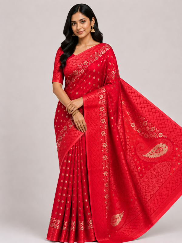 Tencel Jamdani Red TLJ-40