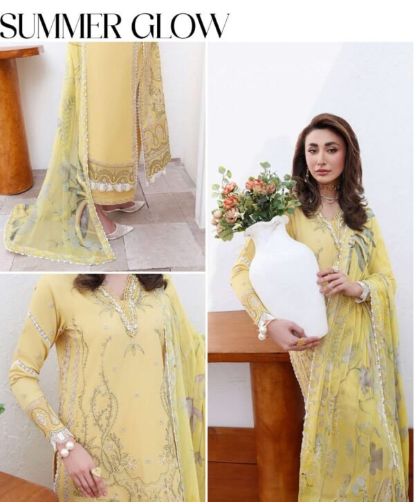 Floral Reverie by Roheenaz Yellow FR- 224