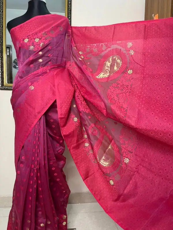 Tencel Jamdani Magenta TLJ-37