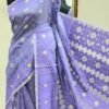 Half Silk Jamdani Lavendar TJ-44